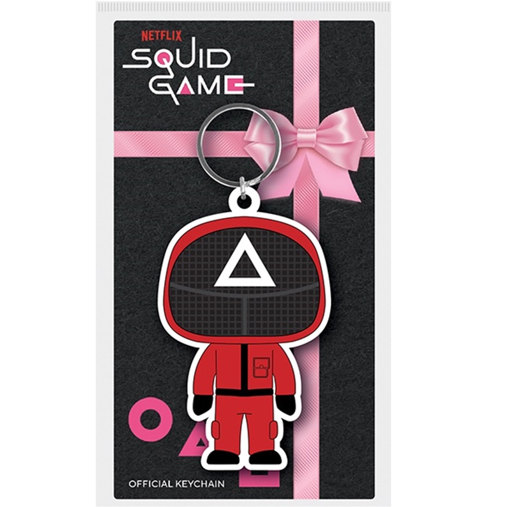 【魷魚遊戲】Squid Game 三角紅衣人橡膠鑰匙圈/吊飾/掛飾
