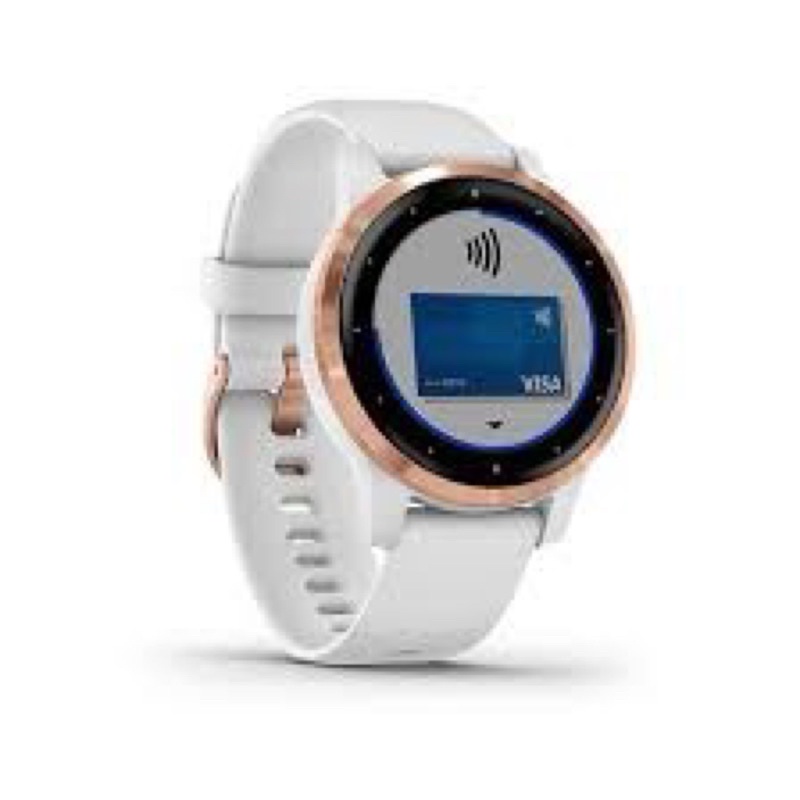 只有1隻 純白玫瑰金(40mm)女用Garmin 觸控運動手錶vivoactive 4 GPS 智慧腕錶