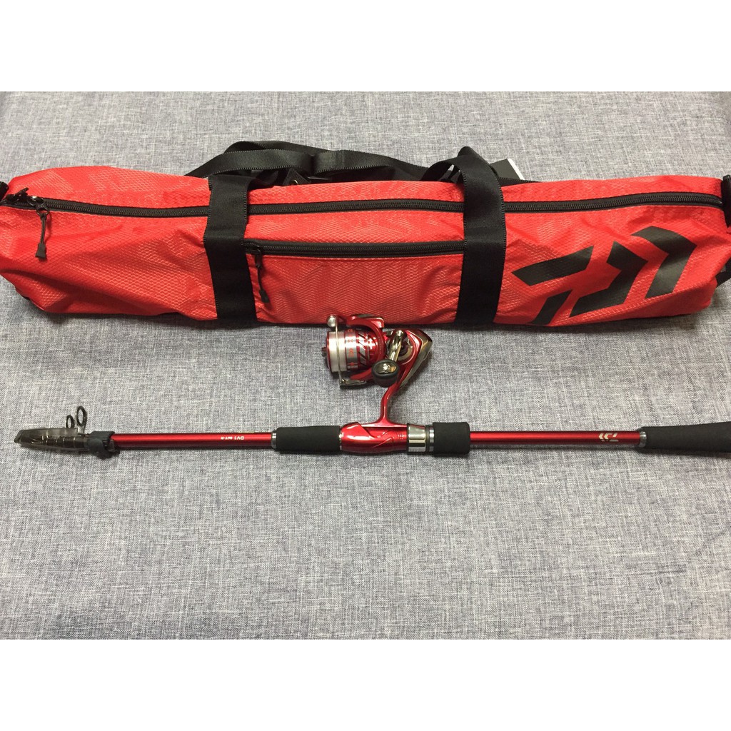 DAIWA 全新釣組 DV1紅色 釣竿+捲線器+竿包 釣具組 全新品