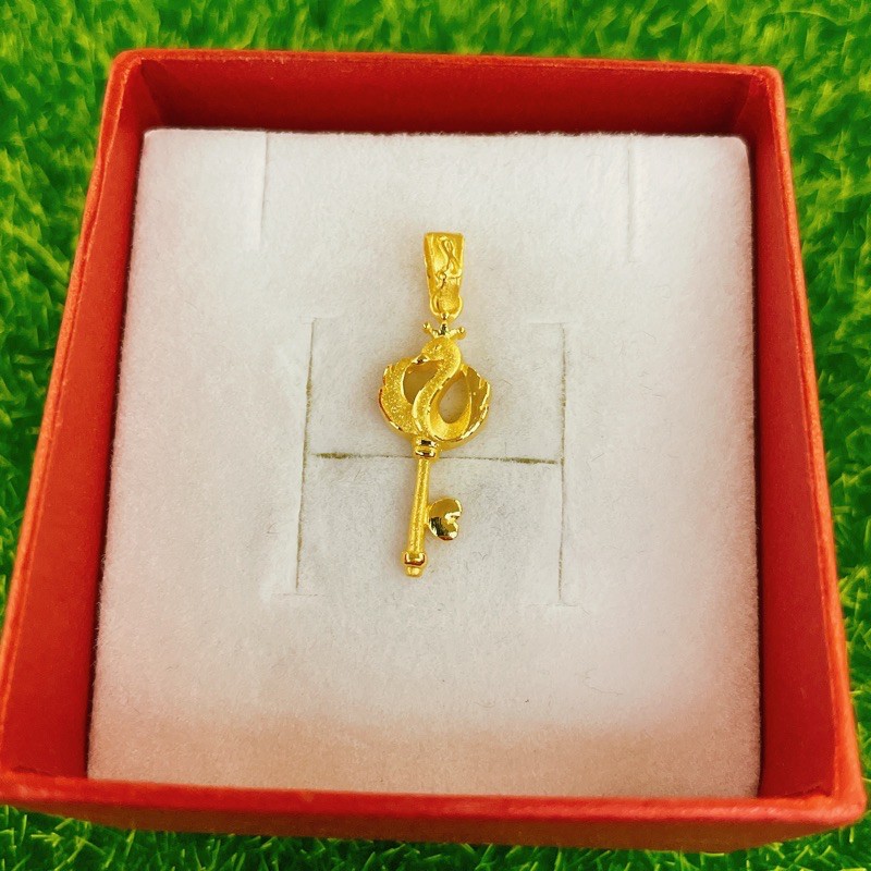 景福珠寶銀樓✨純金✨黃金墜子 鑰匙 天鵝 造型 墜子 點