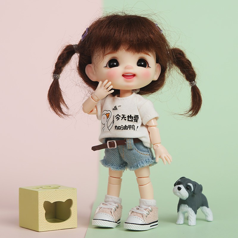 正版stodoll Ob11娃頭娃娃蛋蛋笑笑小酒窩安安整娃8分bjd Shangyu03 蝦皮購物