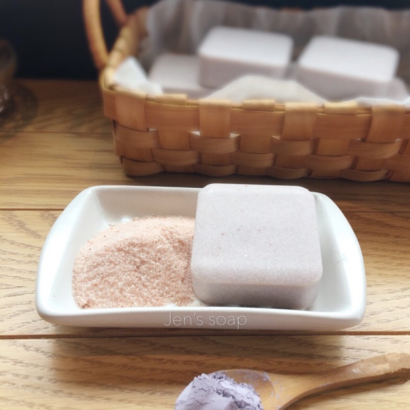 蓁芯皂坊【薰衣草鹽皂】玫瑰鹽皂 /海鹽皂 去角質深層清潔  冷製手工皂 / 手工肥皂 / 禮盒 禮物