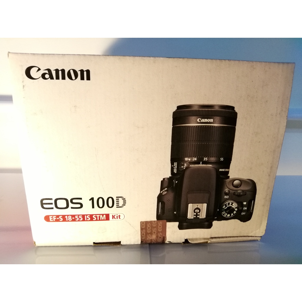 僅測試【原廠盒裝】Canon EOS 100D單眼相機含鏡頭EF-S 18-55 IS STM快門數10次內配件齊全