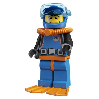 【臺中翔智積木】LEGO 樂高 第一代人偶包 8683 15號 Deep Sea Diver 潛水伕
