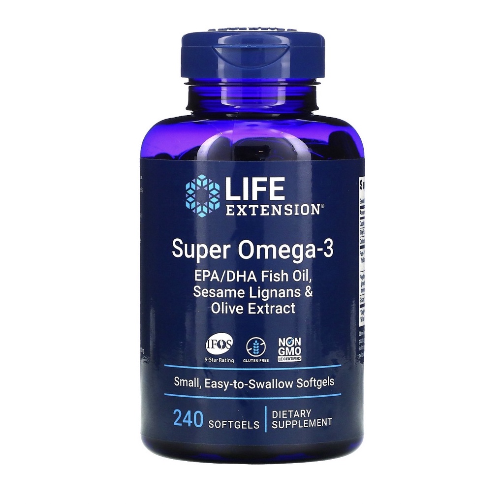 Life Extension IFOS 5星 超級魚油 Omega-3 EPA700/DHA500 240粒 免運代購