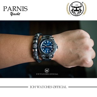 原裝進口瑞士PARNIS柏尼時黑藍遊艇Dial bracelet-勞yacht機械錶水鬼潛水錶手錶腕錶運動錶116622