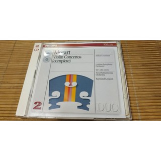 好音悅 半銀圈 Grumiaux 葛羅米歐 Mozart 莫札特 小提琴協奏曲全集 2CD Philips 德PMDC版