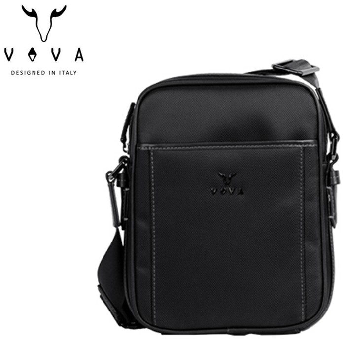 VOVA 羅馬系列直式斜背包/側背包 VA115S06BK 簡約黑