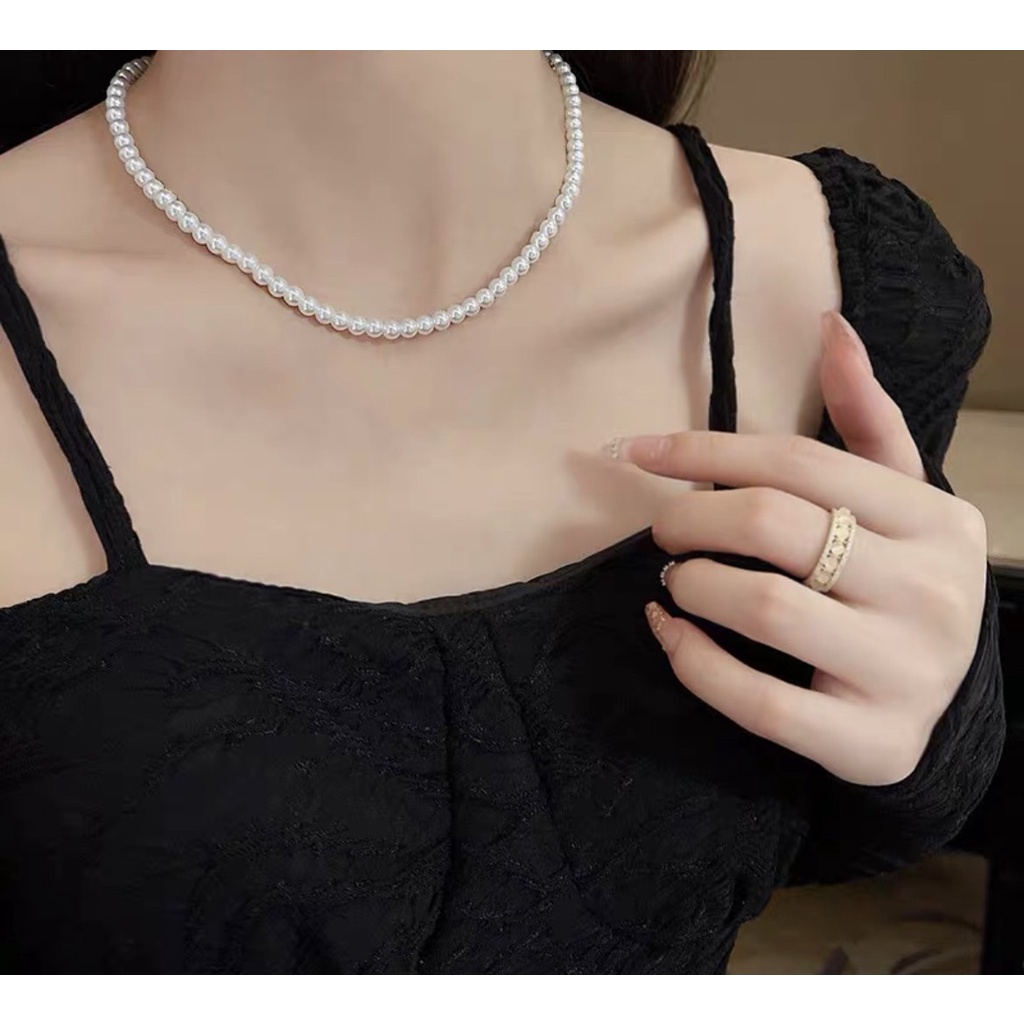 ✨mendy 💕台灣現貨 當日寄出💕小眾設計感 氣質簡約珍珠項鍊 輕奢精緻頸鍊