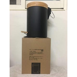 YU Living 工業風環保竹蓋垃圾桶