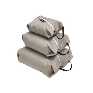 【HANCHOR】輕量斜拉鍊收納袋組合 沙褐 旅行收納袋 隨身包 旅行分裝