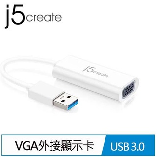 j5create JUA214 USB 3.0 to VGA外接顯示卡原價990(省383)