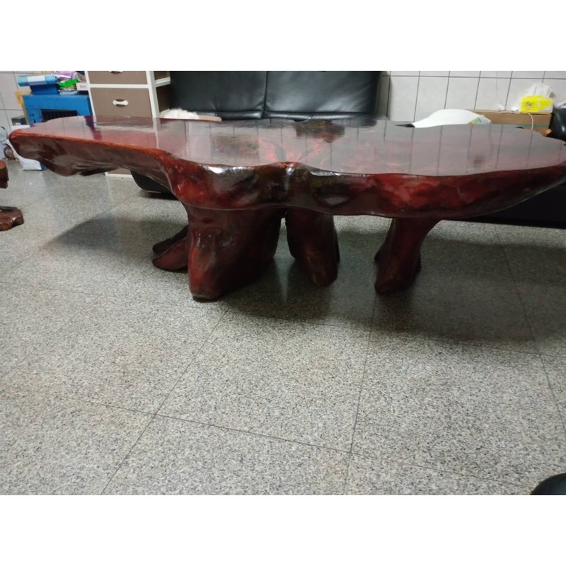 紅豆杉桌，似台灣地圖模樣，物件美實拍誠可議價