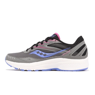 Saucony 慢跑鞋 Cohesion 15 炭灰色 寶石藍 女鞋 緩衝 避震 橡膠大底 【ACS】 S1070123