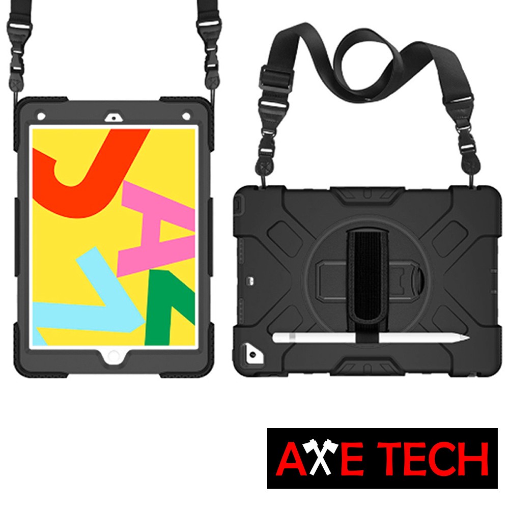 AXE TECH iPad 10.2" (7/8/9代) 強固型軍規防摔殼 - 黑色