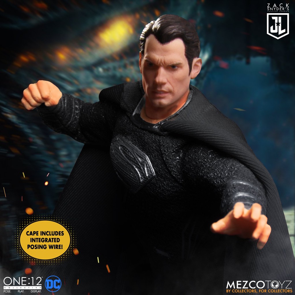 【撒旦玩具 SatanToys】預購 MEZCO DC【查克史奈德之正義聯盟】黑色戰衣超人、蝙蝠俠、閃電俠 豪華3入鐵盒