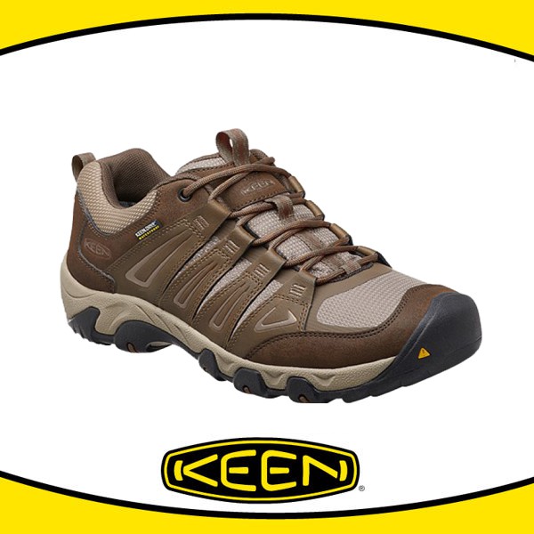 【KEEN 美國 OAKRIDGE WATERPROOF 男款 低筒防水登山鞋〈深咖啡/卡其〉】1015311/悠遊山水