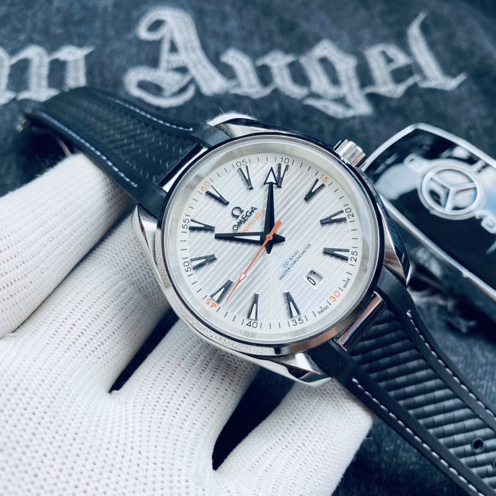 OMEGA-歐米茄手錶 海馬150系列 瑞士天文臺認證 精品錶 時尚商務腕錶 膠帶機械錶 歐米茄精鋼男錶