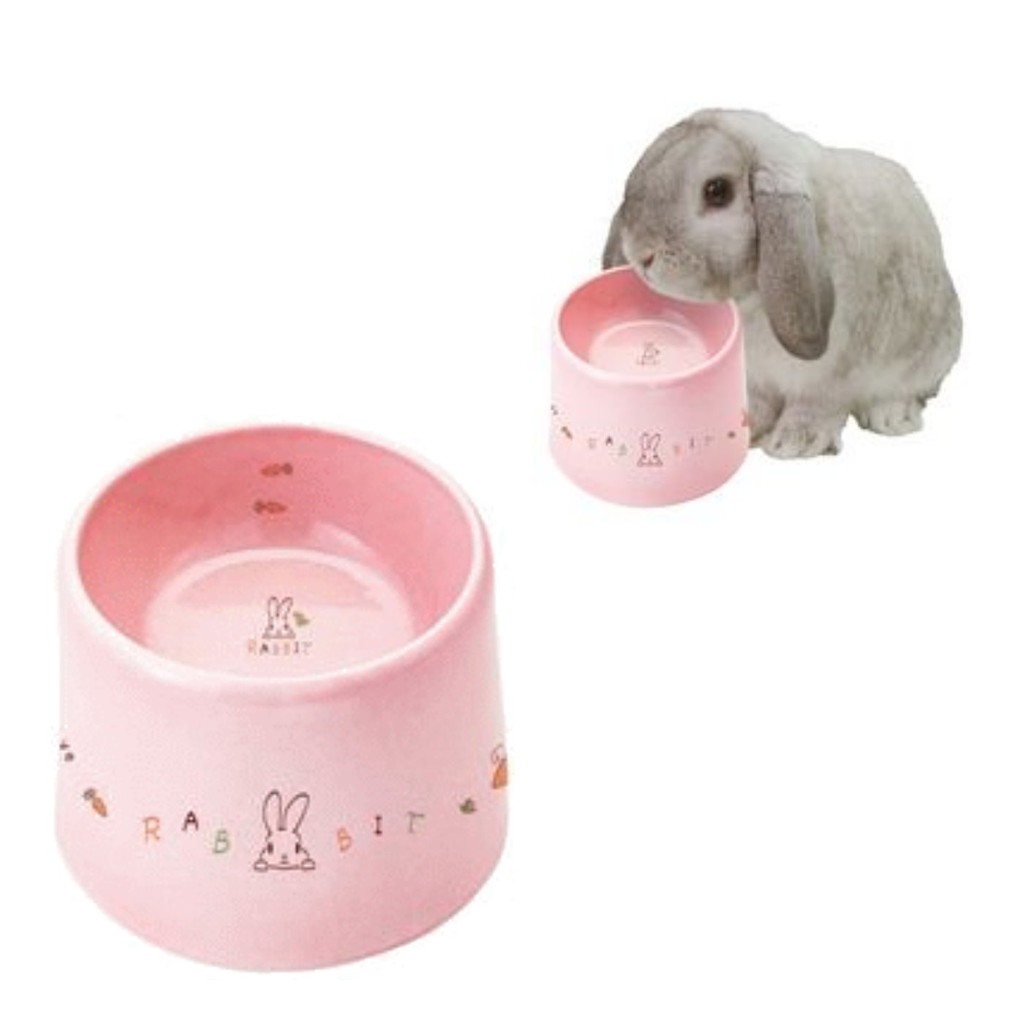 日本Marukan 兔用 加高陶瓷食碗 ML-106