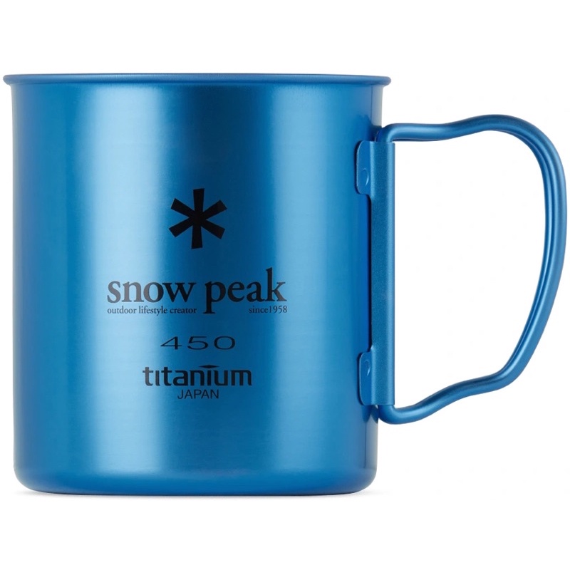 現貨❤️ 日本雪峰 Snow Peak 450ml 鈦金屬單層杯 MG-043 Titanium藍色