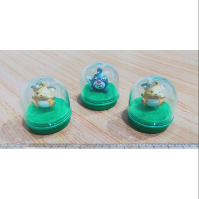 神奇寶貝 寶可夢 絕版 日本 正版 轉蛋 盒玩  瓶蓋景品 雷丘 蚊香蝌蚪 三款合售