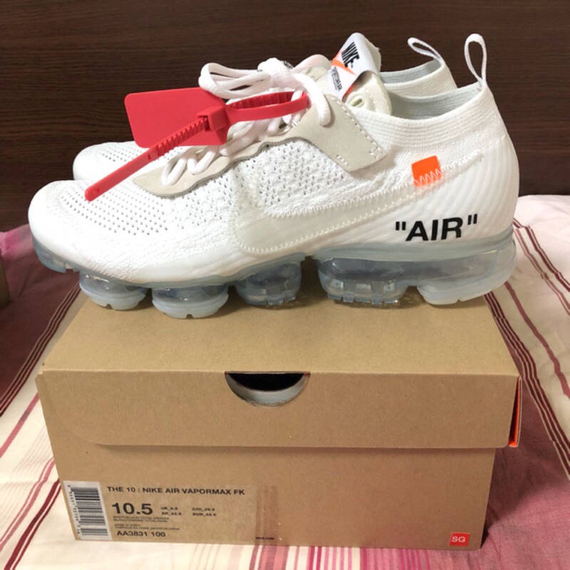 Off White Nike Air Vapormax AA3831-100 白 The ten 10 US 10.5