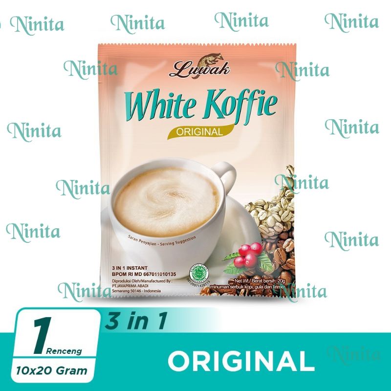 ☕Kopi Luwak White Koffie Original 10x20gr Renceng 印尼 麝香貓 白咖啡