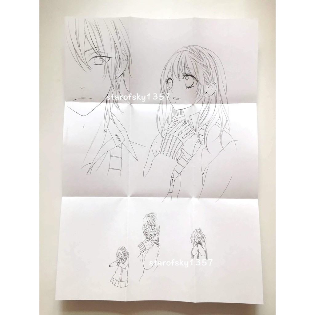 白石由希戀愛 妖怪與學生會複製手繪原稿私人回信日本sho Comi 少女漫畫作家 蝦皮購物