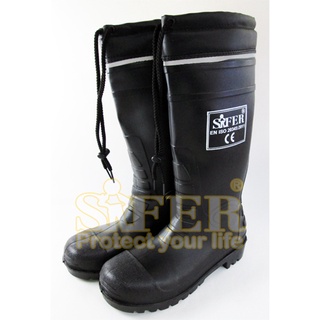 橡膠安全雨鞋/安全雨靴/工作雨鞋/鋼頭雨鞋 (束口款) SAF-J010