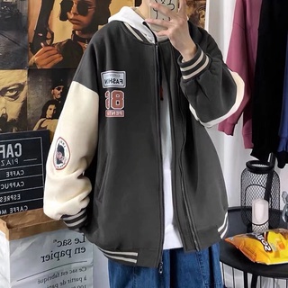 【3色入】休閒外套 棒球服 日系男女情侶款 拼接撞色夾克 寬松潮牌INS外套 百搭帥氣秋季潮搭衣服 運動夾克