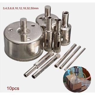 10支 3mm-50mm 金剛石 玻璃 開孔器 陶瓷 大理石 開孔器 佛珠 修圓 打磨