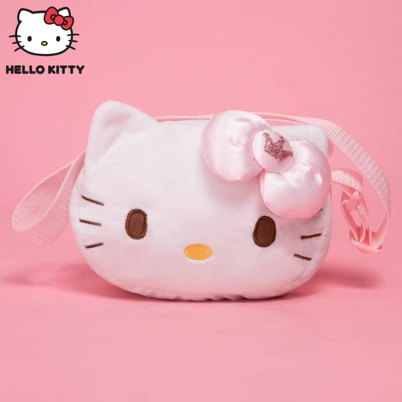 正品 可愛Hello Kitty斜挎包包 毛绒小包