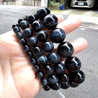 『金喜晶』天然藍虎眼石手鍊 8~16mm 加強膽識 男生手鍊 女生手鍊 絕無染色 無最佳化