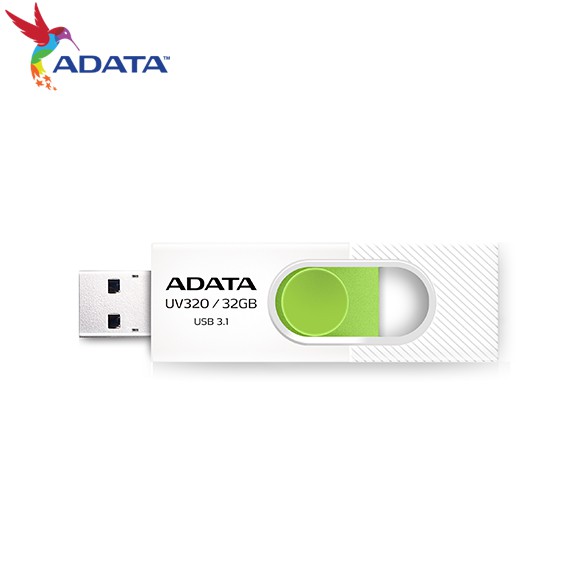 ADATA 威剛 UV320 USB 3.2 高速隨身碟 靚麗白 / 綠 保固公司貨 32G 64G 128G