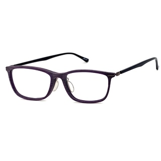 光學眼鏡 知名眼鏡行 (回饋價) - TR90超彈性樹脂+複合材質 木紋紫框系列 15390光學鏡框 (複合材質/全框)