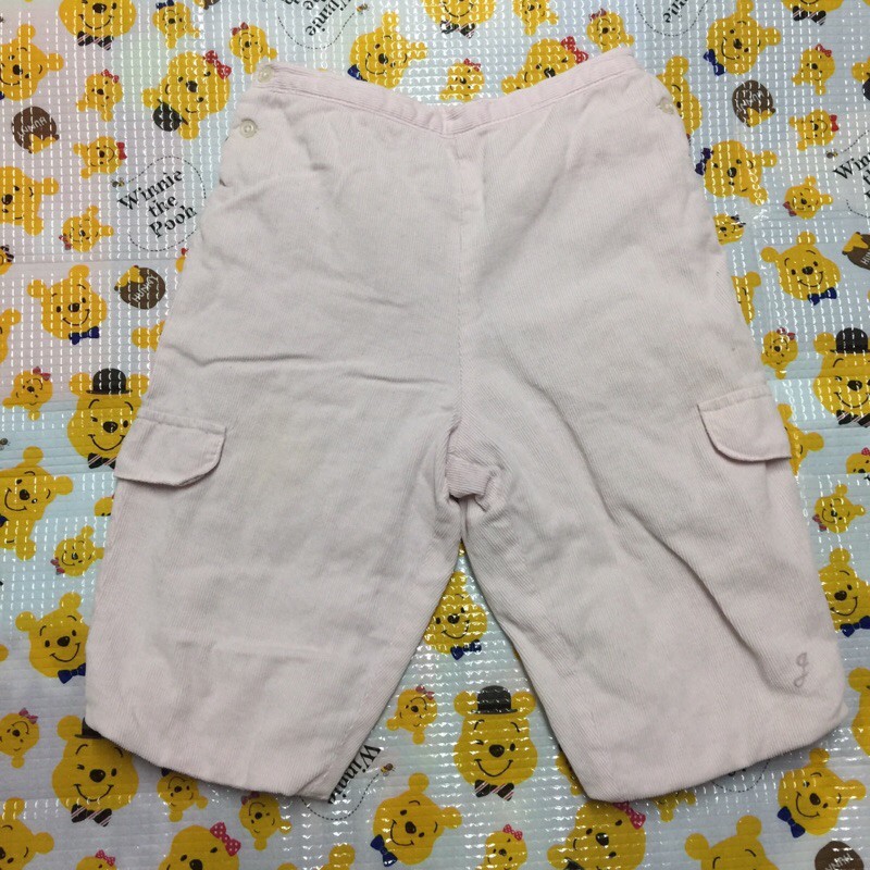 專櫃JACADI女童淡粉短絨長褲12個月1歲，二手優，純棉高質感，附圖詳看，清衣櫃