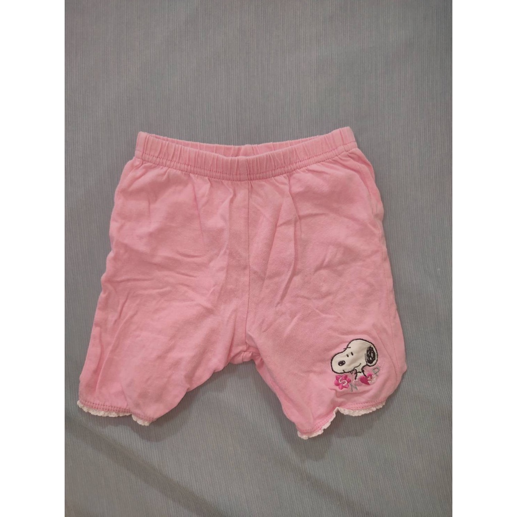 【Snoopy史努比】台灣製可愛純棉蕾絲短褲(粉紅色)