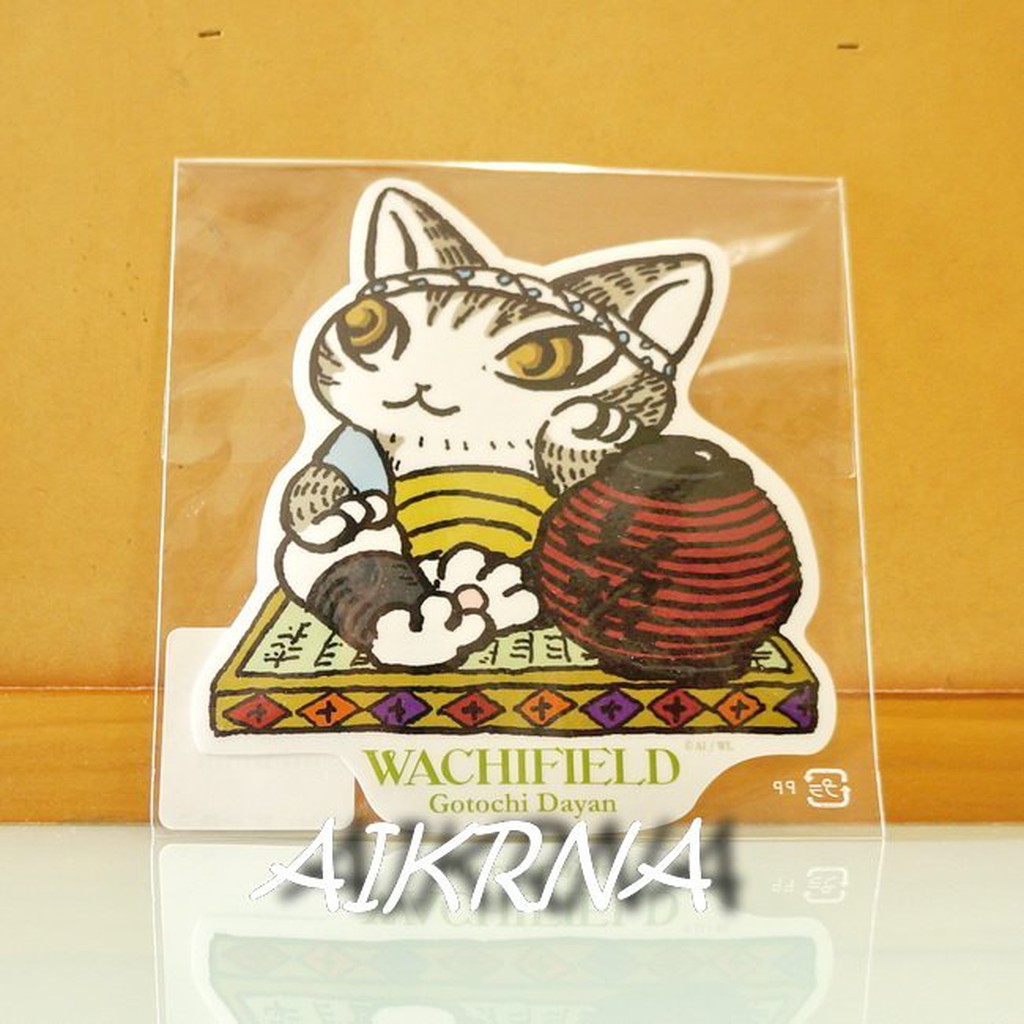 wachifield-dayan(瓦奇菲爾德,達洋)~全新限定品貓咪單面防水大貼紙(博多山笠)