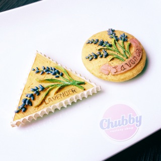 #CHUBBY# 南法田園風格-仿手工餅乾🍪薰衣草磁鐵/普羅旺斯/手作感/兩個ㄧ組/乾淨新