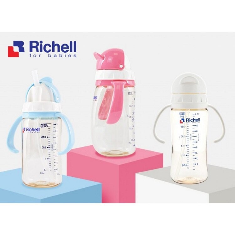 Richell利其爾ppsu吸管型哺乳瓶3ml 三色可挑 638元 蝦皮購物