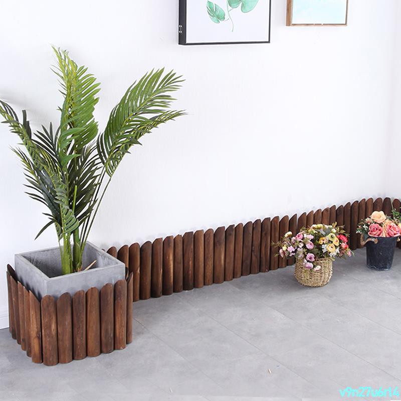 防腐木柵欄木頭圍欄木質小籬笆花園花圃花壇陽臺種花養花家庭園藝 蝦皮購物