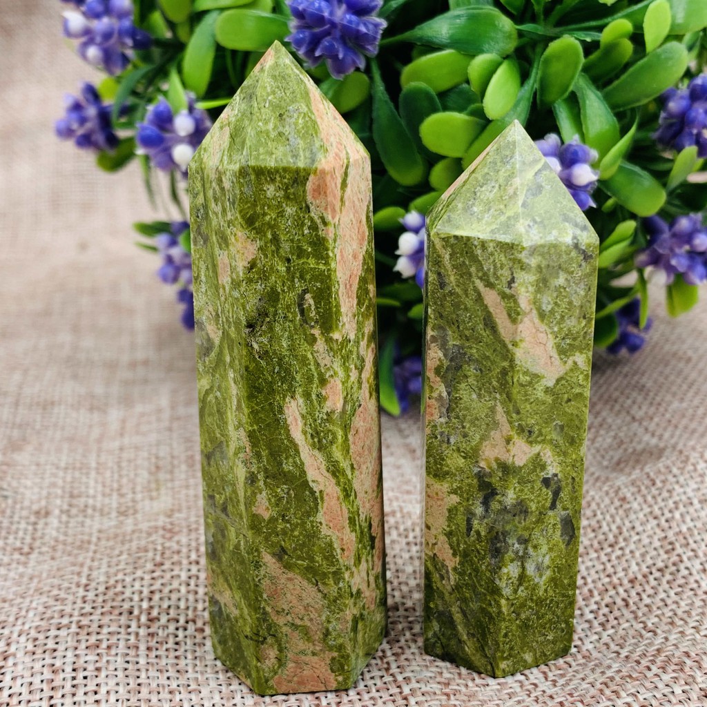 a 天然石材水晶雕刻 花绿石柱子 擺件工藝靈氣癒合水晶diy 珠寶吊墜飾物白水晶茶晶球彩虹水晶球七星 Shun 蝦皮購物