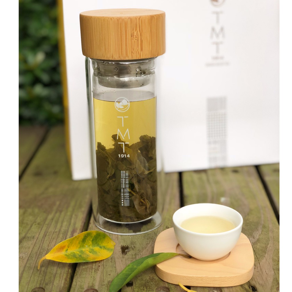 竹蓋雙層防燙玻璃杯 ｜TMT1914 沏作台灣茶