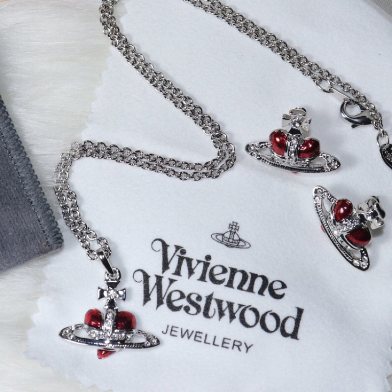 🖤現貨 Vivienne Westwood 薇薇安魏斯伍德 愛心 紅心 經典土星 法瑯 耳環 耳針 飾品 項鍊 項鏈