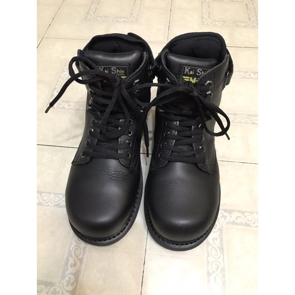 Kai Shin凱欣專業安全鞋高筒工作鞋鋼頭鞋耐磨固特異底寬楦頭24公分