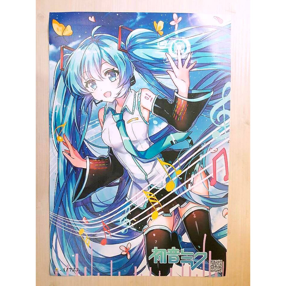 現貨 8張160 動漫海報初音未來壓紋海報 蝦皮購物