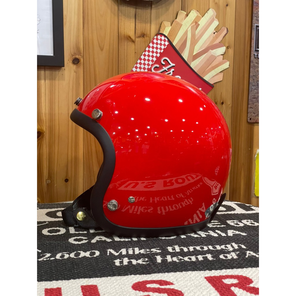 (Gallop)台灣製造 半罩式安全帽 本田紅 復古素色款-共30色 蛋型完美比例 窄版小帽體