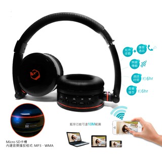 Coral BMD-800 Mp3 藍芽耳機 可插記憶卡Micro SD