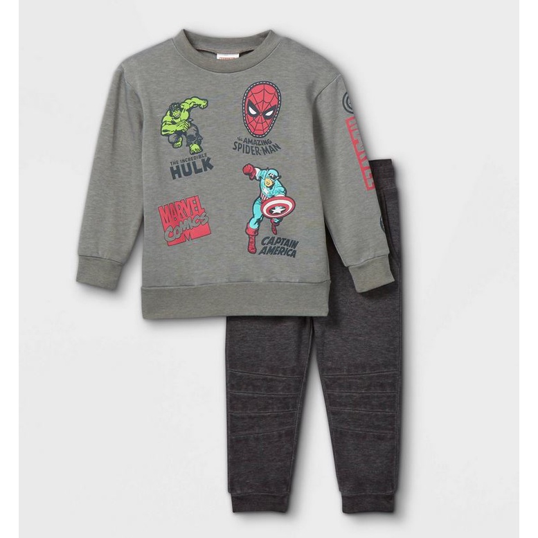 預購❤️正版❤️ 美國迪士尼  MARVEL  蜘蛛人   兒童長袖上衣 大學T 刷毛上衣 兒童套裝 童裝 褲子 長褲