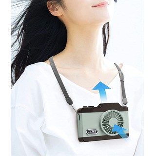 日本直送 [Toffy] 復古相機風扇 FN04 手持風扇 小風扇 頸下/桌面 2WAY USB 可充電 露營 節日 #2